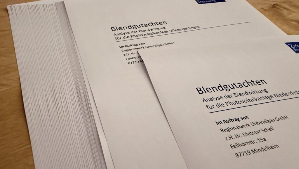 Blendgutachten Niederrieden und Wiedergeltingen